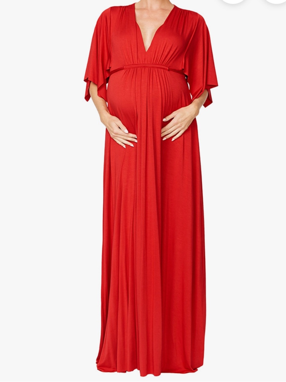 Rachel‎ Pally Red V-Neck Maxi Dress